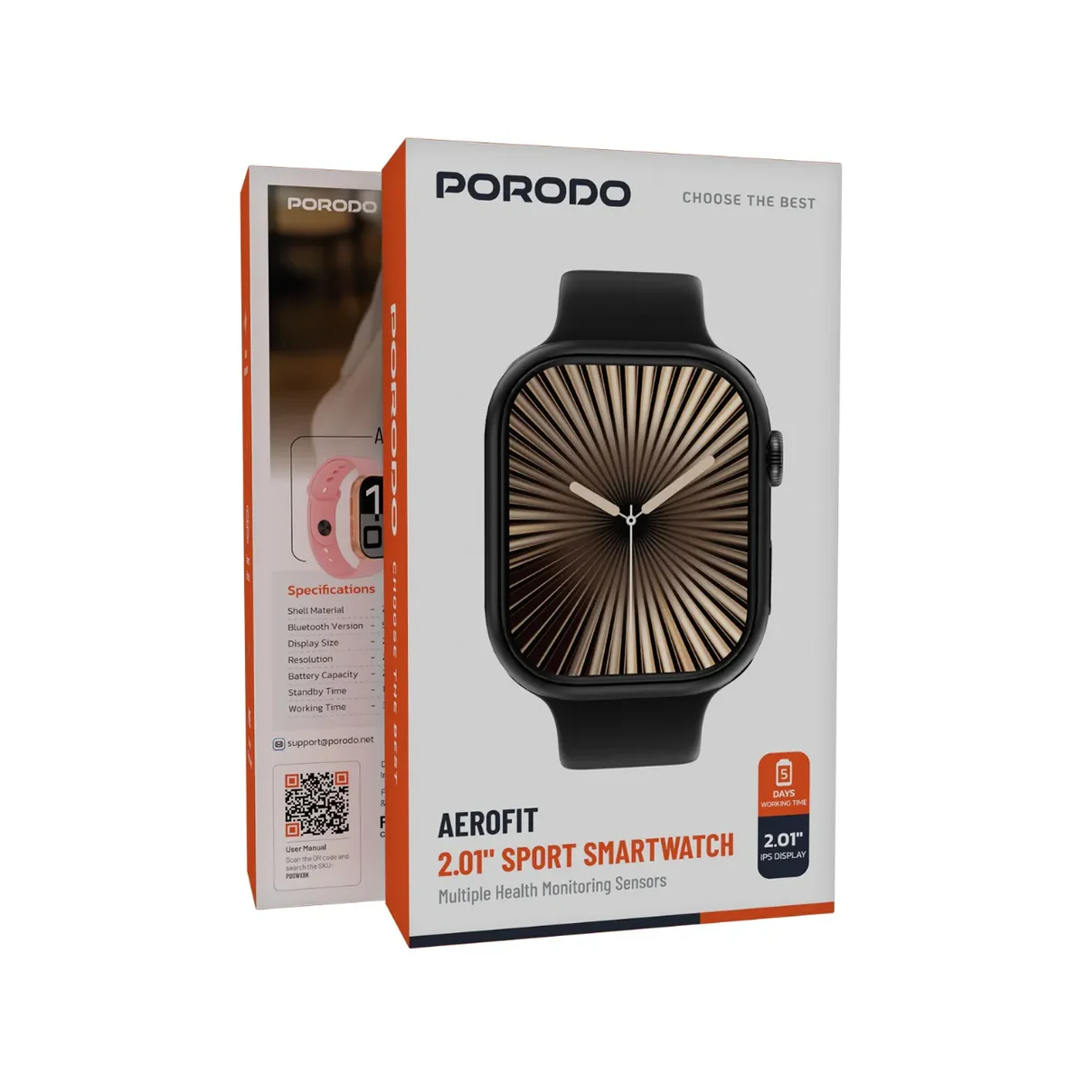 2sstore-porodo-aerofit-2.01-box Porodo Aerofit 2.01" Sport Smartwatch with Health Monitoring Sensors - Image 1