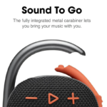 JBL Clip 4 Portable Bluetooth Speaker with Integrated Carabiner 10H Playtime-Black / Orange - Image 2